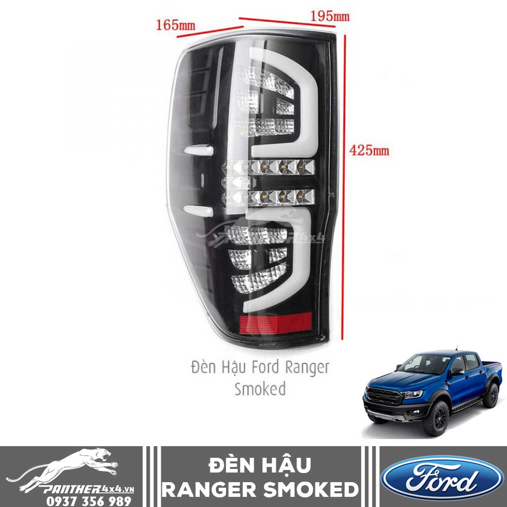 CỤM ĐÈN HẬU FORD RANGER THÁI LAN SMOKED LED