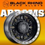 Mâm Black Rhino Abrams 17 inch (Màu Đen bóng viền bạc)