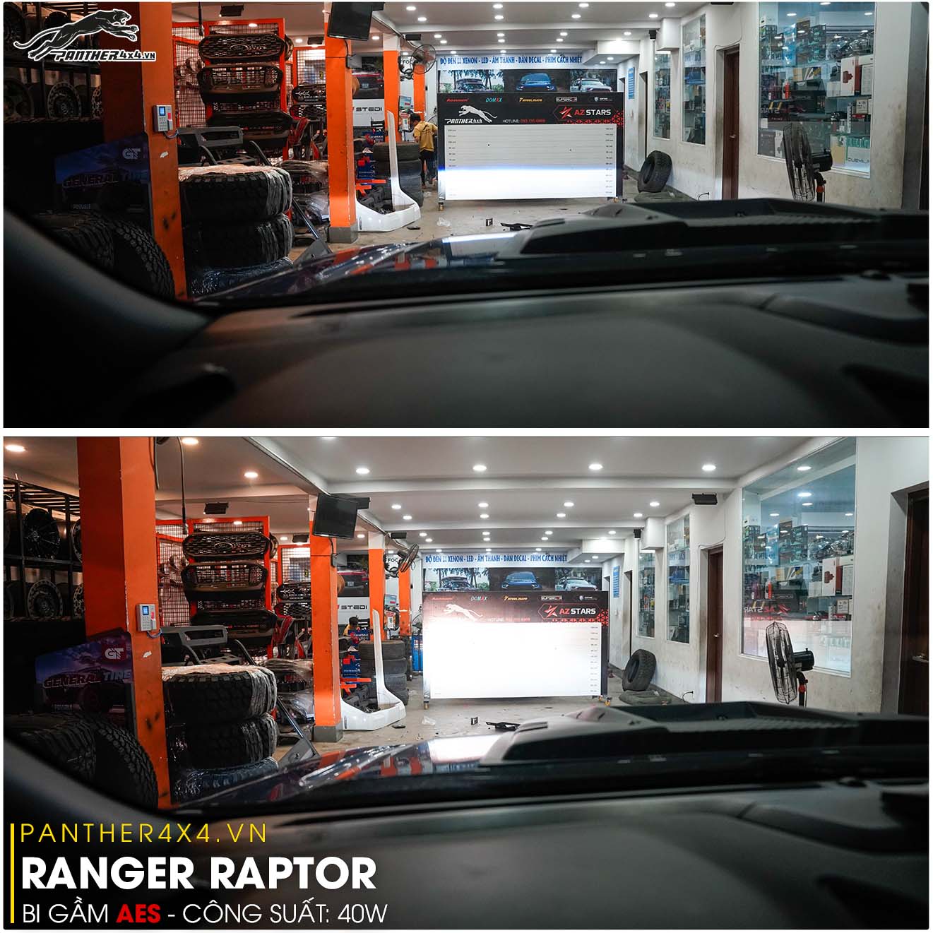test ánh sáng Bi gầm AES cho Ranger Raptor