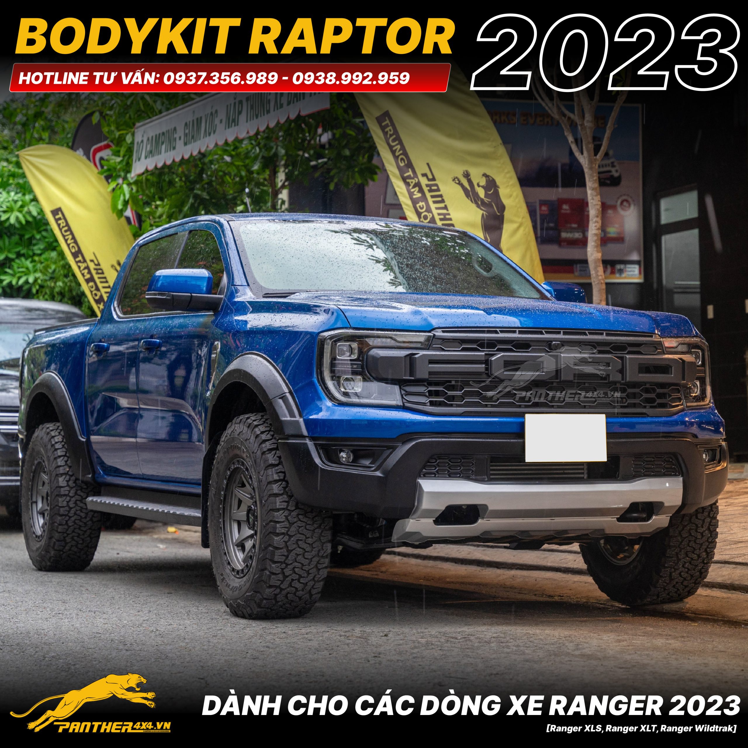 Bodykit Ford Raptor 2023 Next Gen (Ranger Xanh)