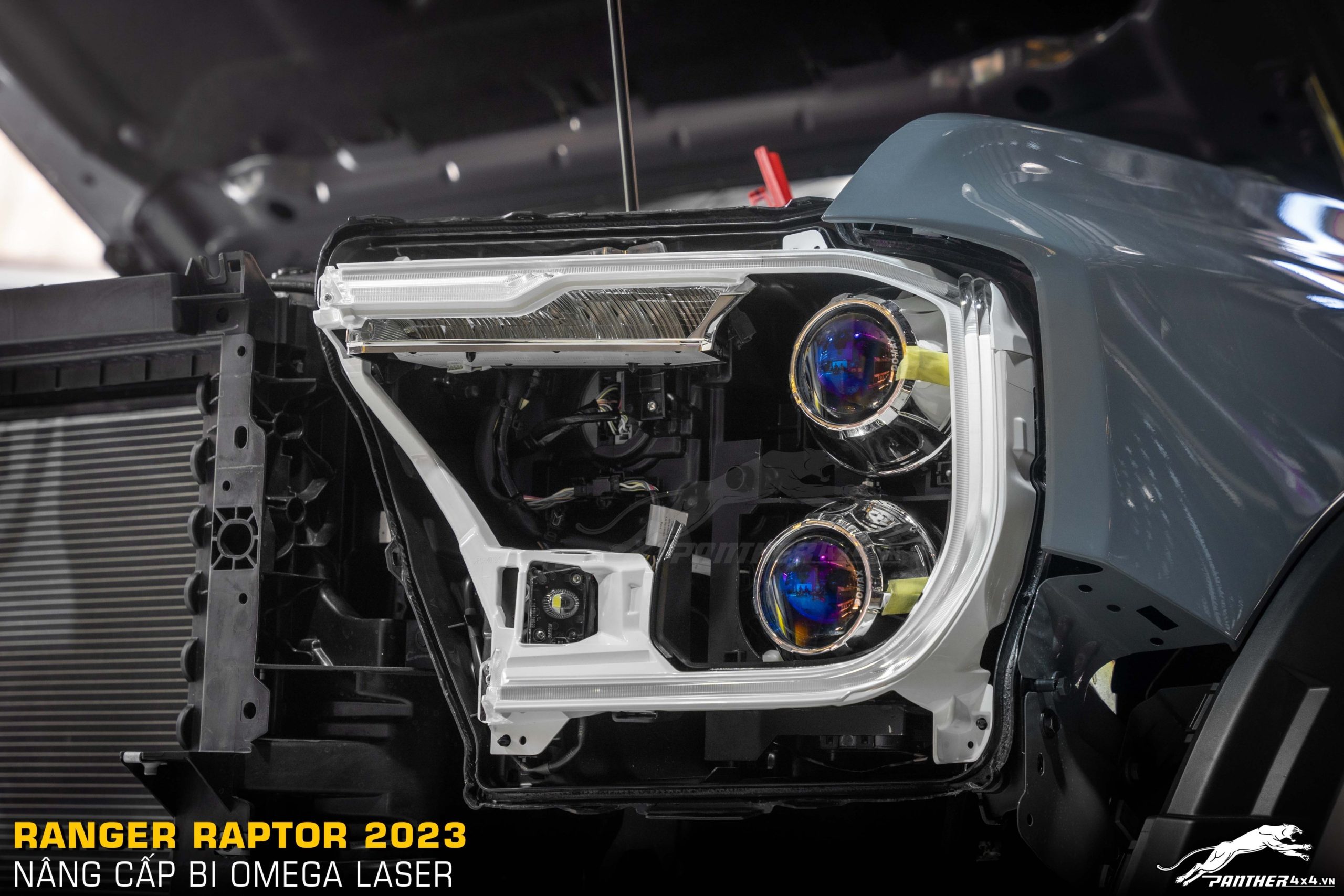 Độ đèn cho Rangee Raptor 2023 tại Panther4x4