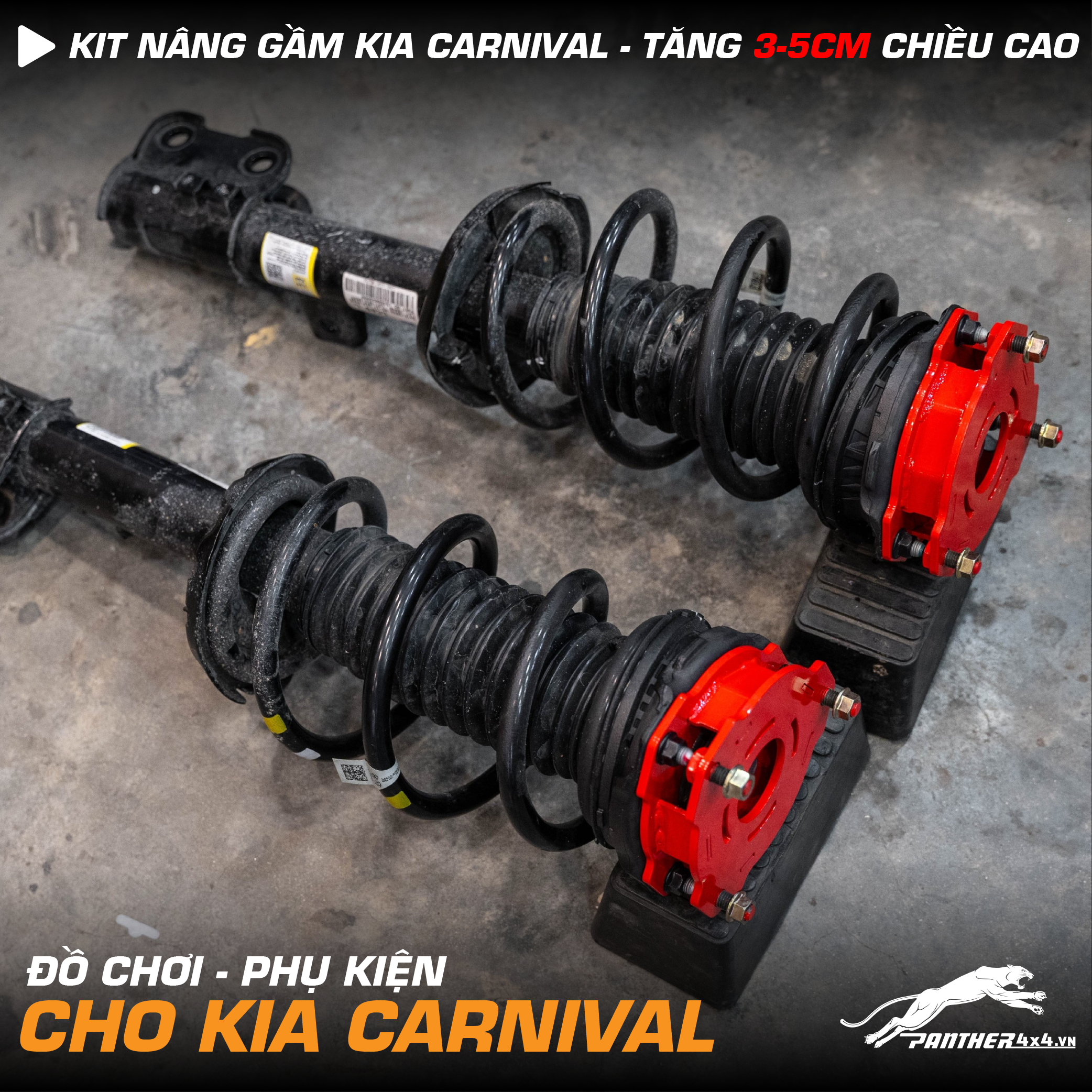 Combo giảm xóc nâng gầm cho dòng xe Kia Carnival