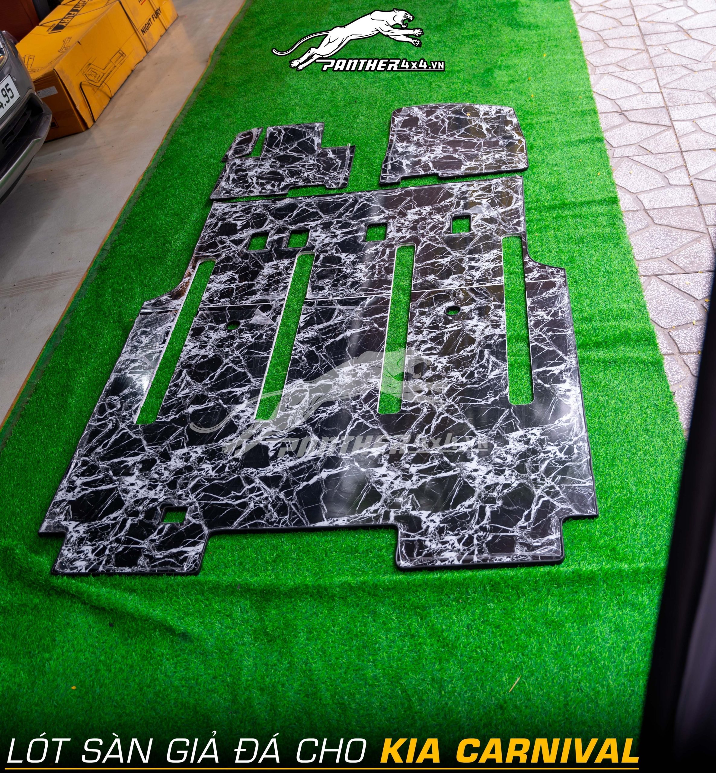 Bộ sàn nhựa vân đá cho Kia Carnival