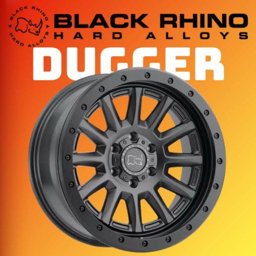 Mâm Black Rhino Dugger 17 inch Đen Xám 1