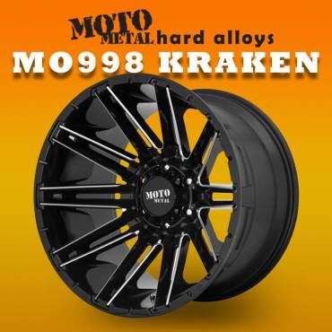 MÂM MOTO METAL MO998 KRAKEN 20 INCH (MÀU GLOSS BLACK MILLED)