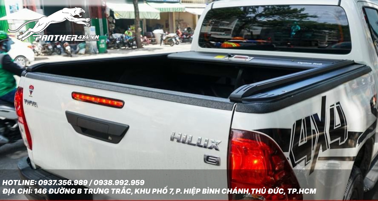 NẮP THÙNG CUỘN CƠ CHO TOYOTA HILUX 2026+ KHÔNG KHUNG (BẢN HE, HK)