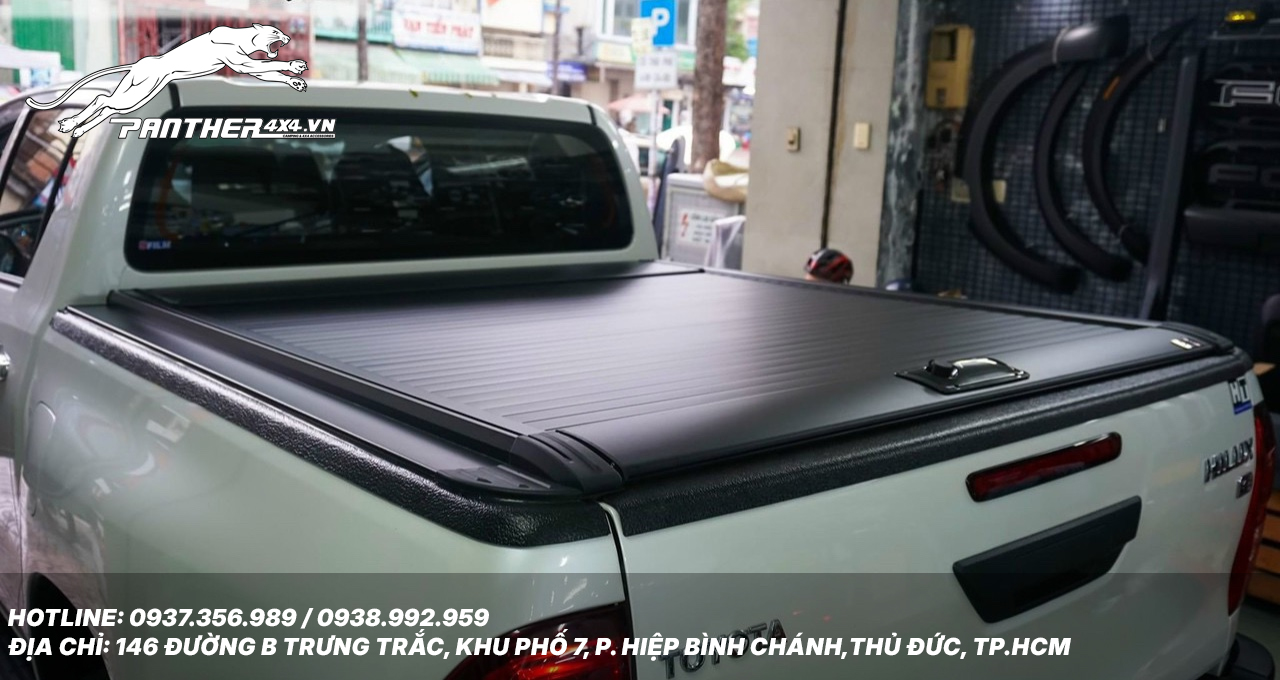 NẮP THÙNG CUỘN CƠ CHO TOYOTA HILUX 2026+ KHÔNG KHUNG (BẢN HE, HK)