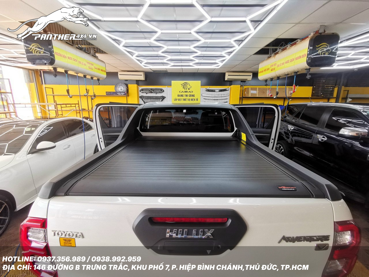 NẮP THÙNG CUỘN ĐIỆN CHO TOYOTA HILUX 2026+ CÓ KHUNG (BẢN HQ)