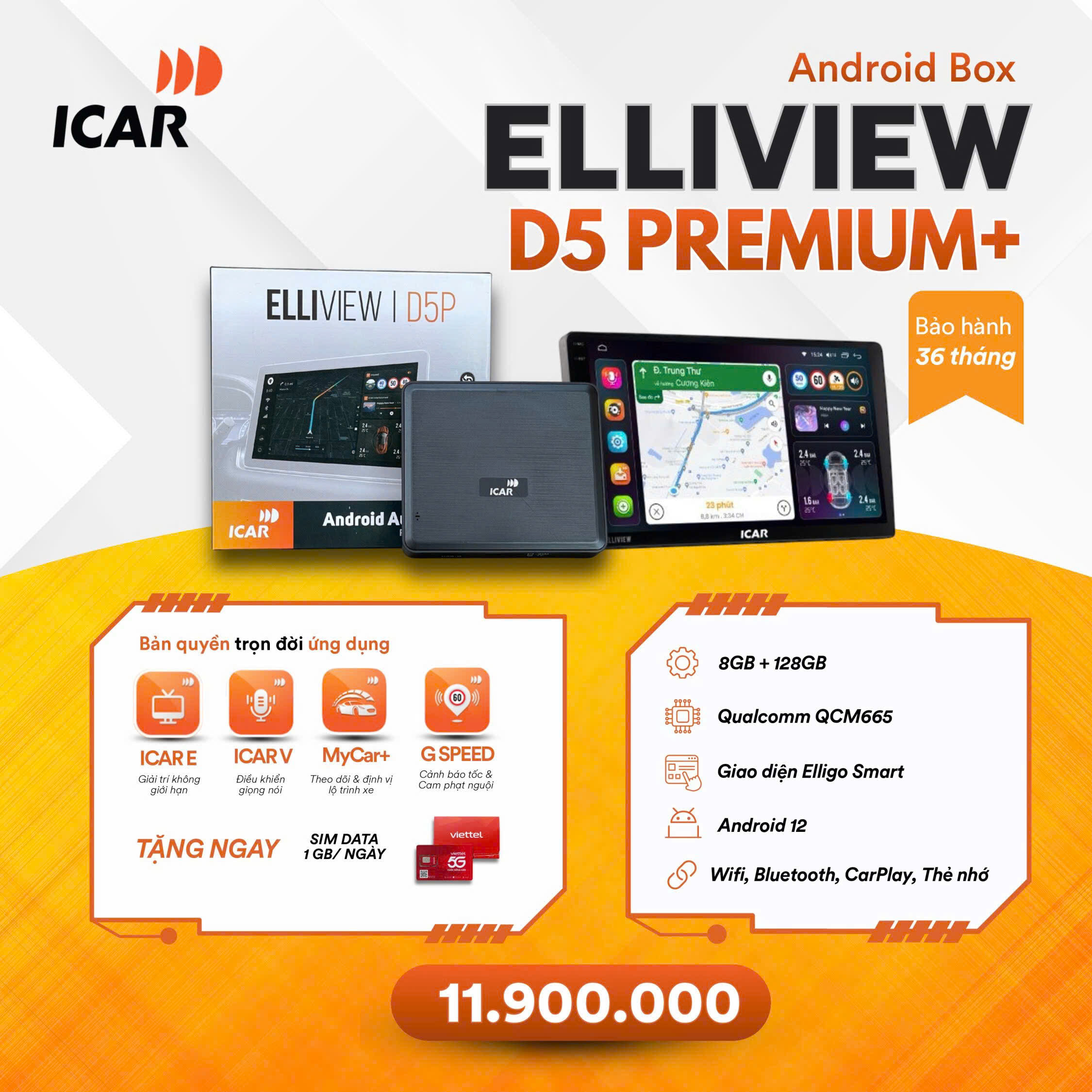 Android Box ICAR Elliview D5 Premium+