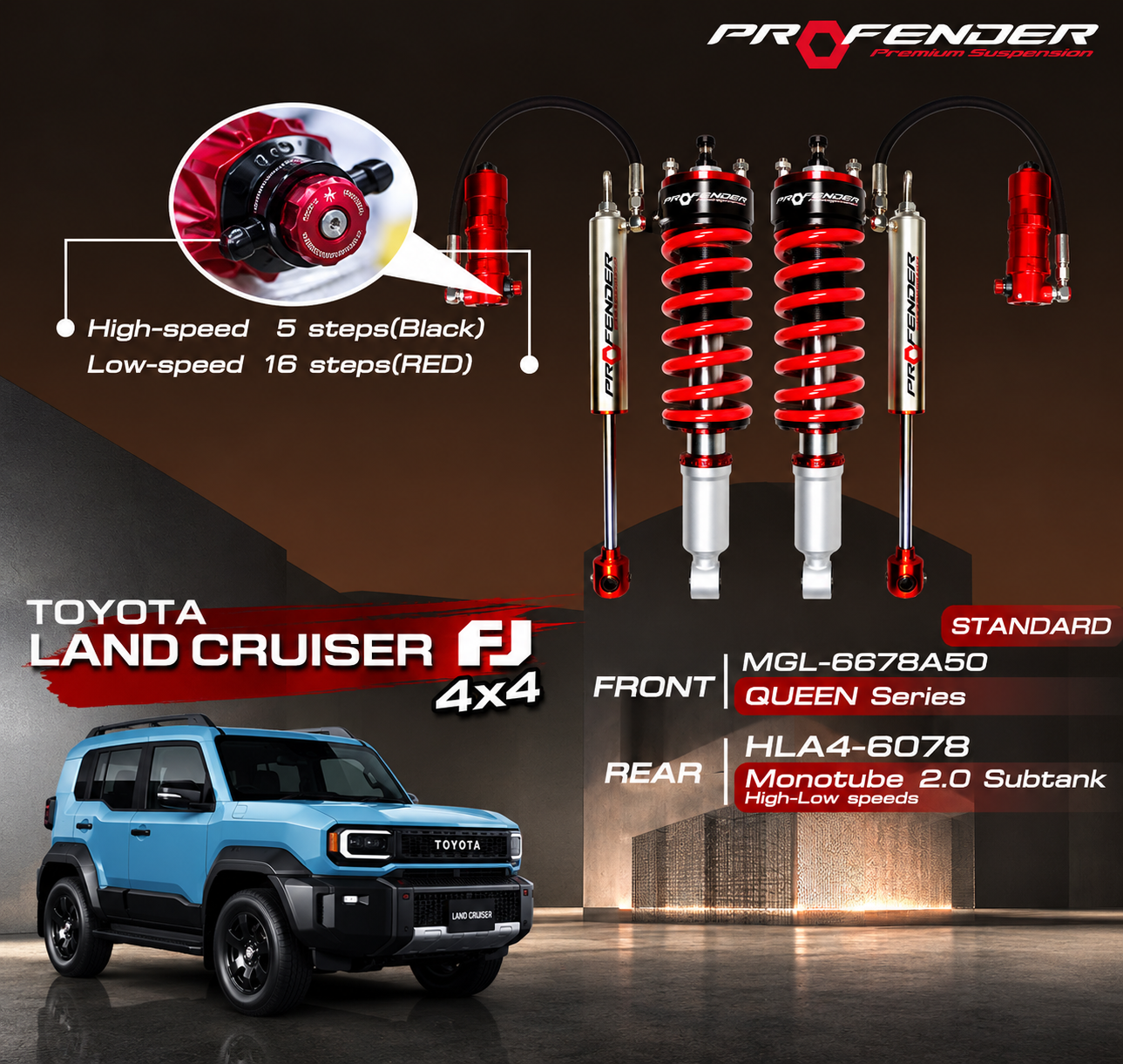 BỘ PHUỘC TRƯỚC SAU PROFENDER CHO LAND CRUISER FJ 2026+